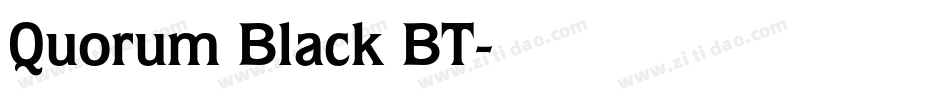 Quorum Black BT字体转换